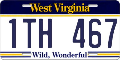 WV license plate 1TH467