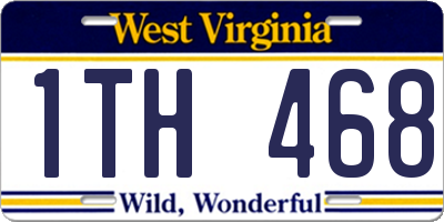 WV license plate 1TH468