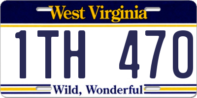 WV license plate 1TH470