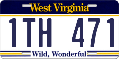 WV license plate 1TH471