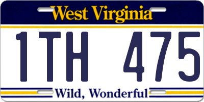 WV license plate 1TH475