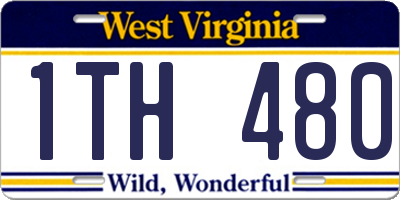 WV license plate 1TH480