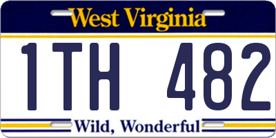 WV license plate 1TH482