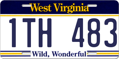 WV license plate 1TH483