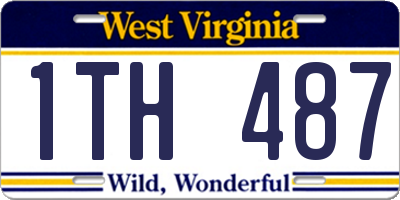 WV license plate 1TH487