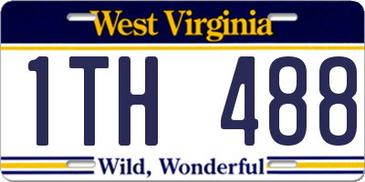 WV license plate 1TH488
