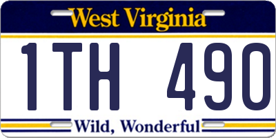 WV license plate 1TH490