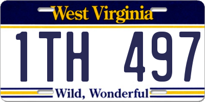 WV license plate 1TH497