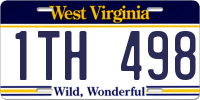 WV license plate 1TH498