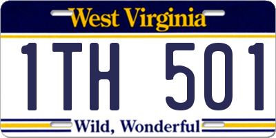 WV license plate 1TH501