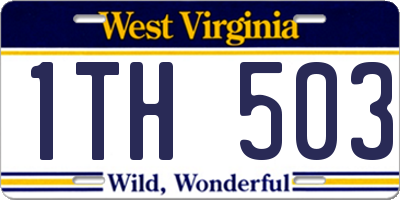 WV license plate 1TH503