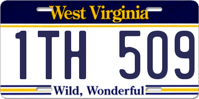 WV license plate 1TH509
