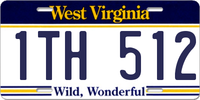 WV license plate 1TH512