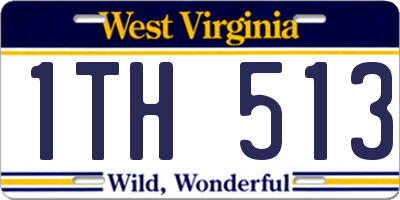 WV license plate 1TH513
