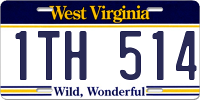 WV license plate 1TH514