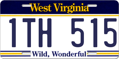 WV license plate 1TH515