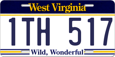 WV license plate 1TH517