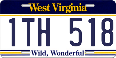 WV license plate 1TH518