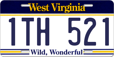 WV license plate 1TH521
