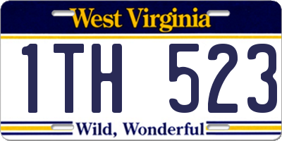WV license plate 1TH523