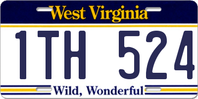 WV license plate 1TH524