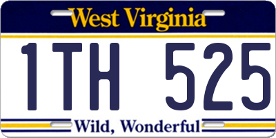 WV license plate 1TH525