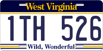 WV license plate 1TH526