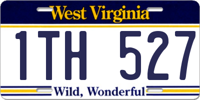 WV license plate 1TH527
