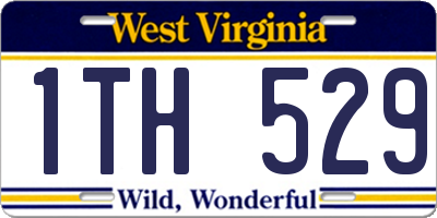 WV license plate 1TH529