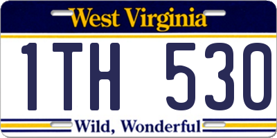 WV license plate 1TH530