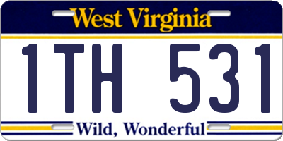 WV license plate 1TH531