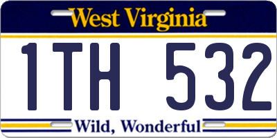 WV license plate 1TH532