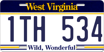 WV license plate 1TH534