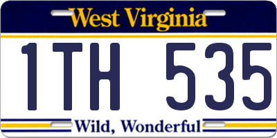 WV license plate 1TH535