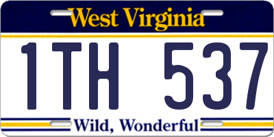WV license plate 1TH537