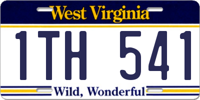 WV license plate 1TH541