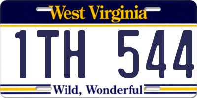WV license plate 1TH544