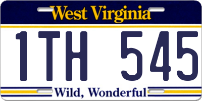 WV license plate 1TH545