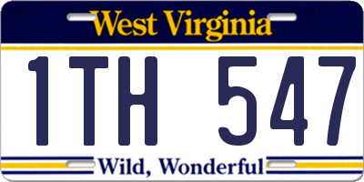 WV license plate 1TH547