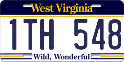 WV license plate 1TH548