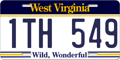 WV license plate 1TH549