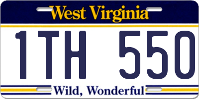 WV license plate 1TH550