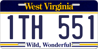 WV license plate 1TH551