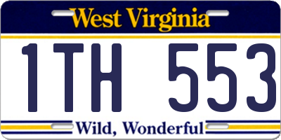 WV license plate 1TH553