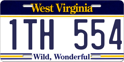 WV license plate 1TH554