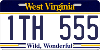 WV license plate 1TH555