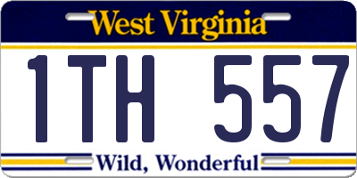 WV license plate 1TH557