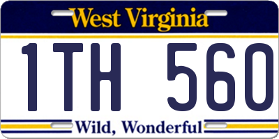 WV license plate 1TH560