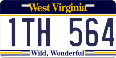 WV license plate 1TH564