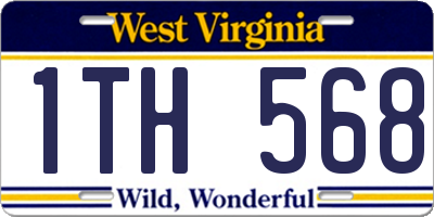WV license plate 1TH568